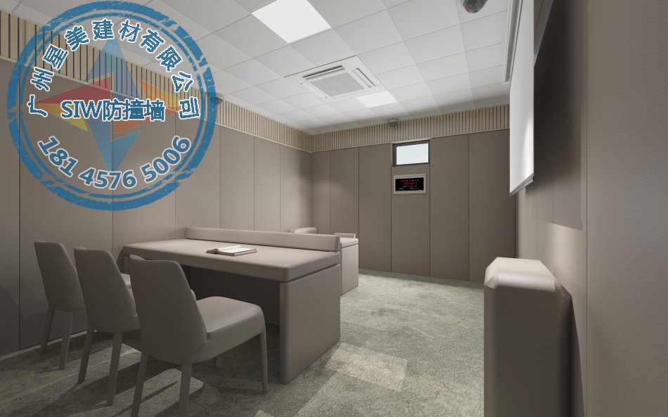 留置室室內(nèi)安裝軟包效果圖 留置室軟包