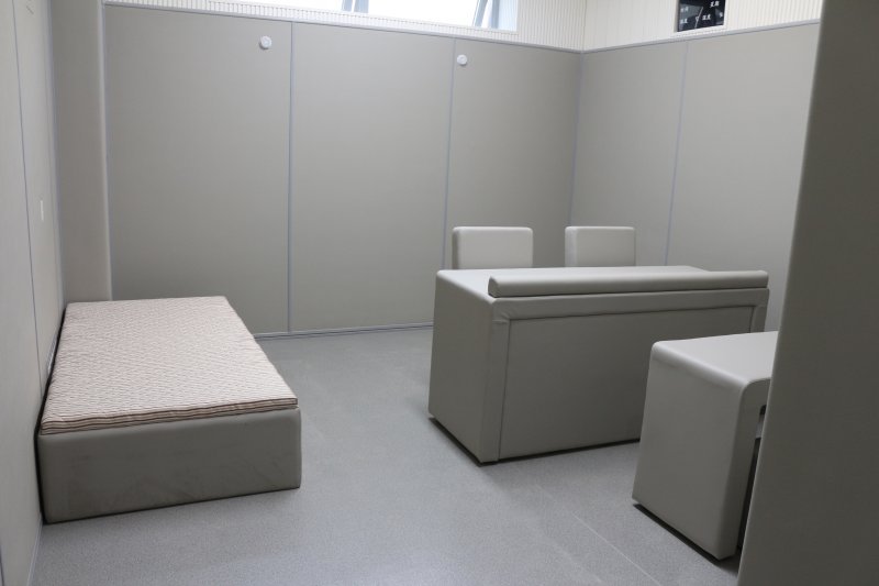 留置室軟包室內(nèi)效果圖 留置室軟包