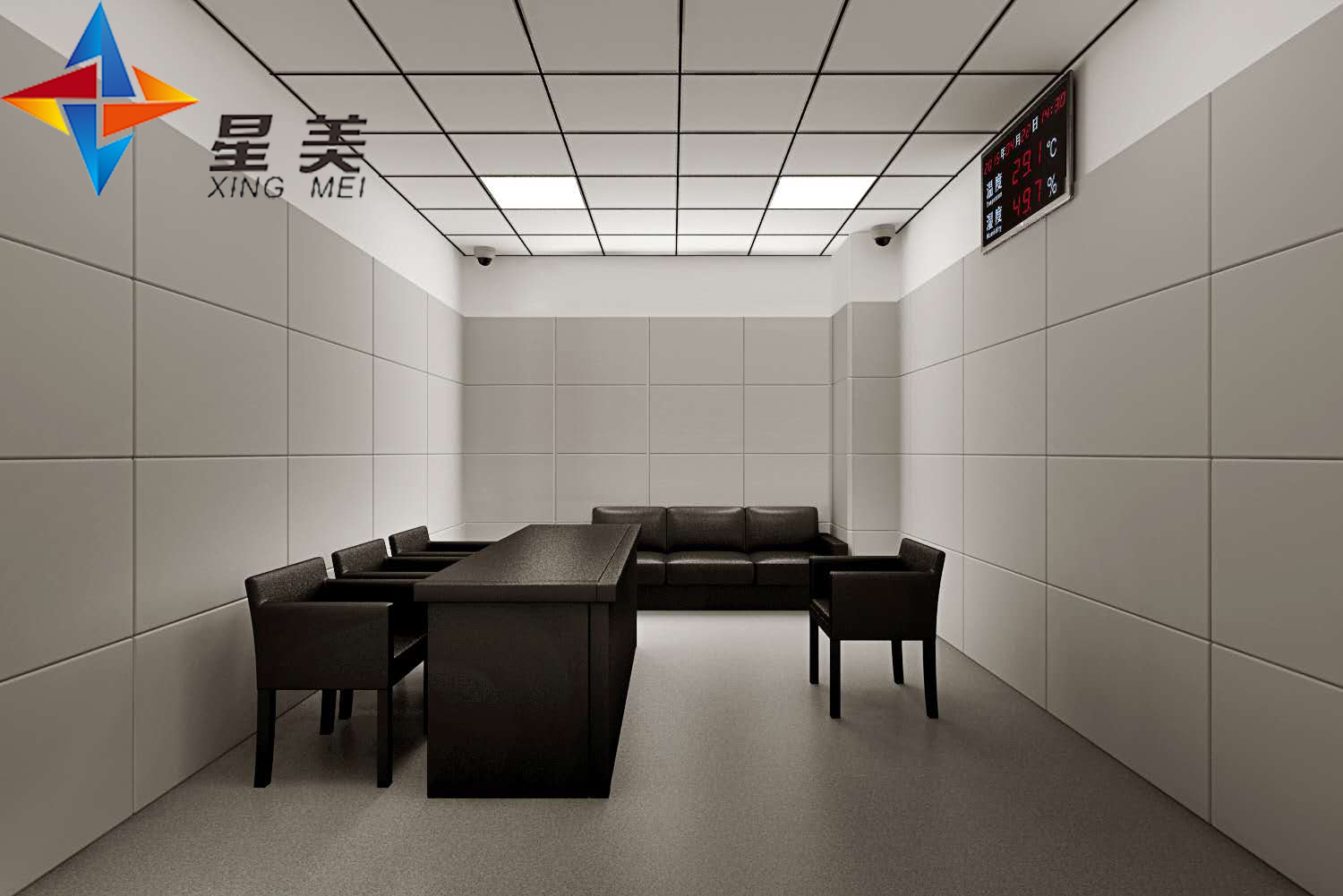 納米蜂窩結(jié)構(gòu)+阻燃表層：解密審訊室軟包5重安全屏障