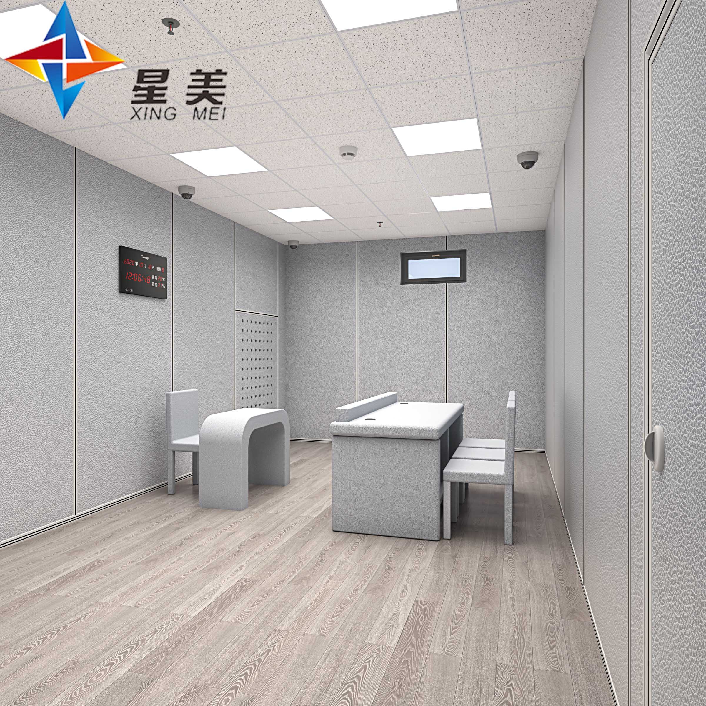 從墻面到桌椅：納米棉軟包系統(tǒng)打造“無死角”安全審訊空間