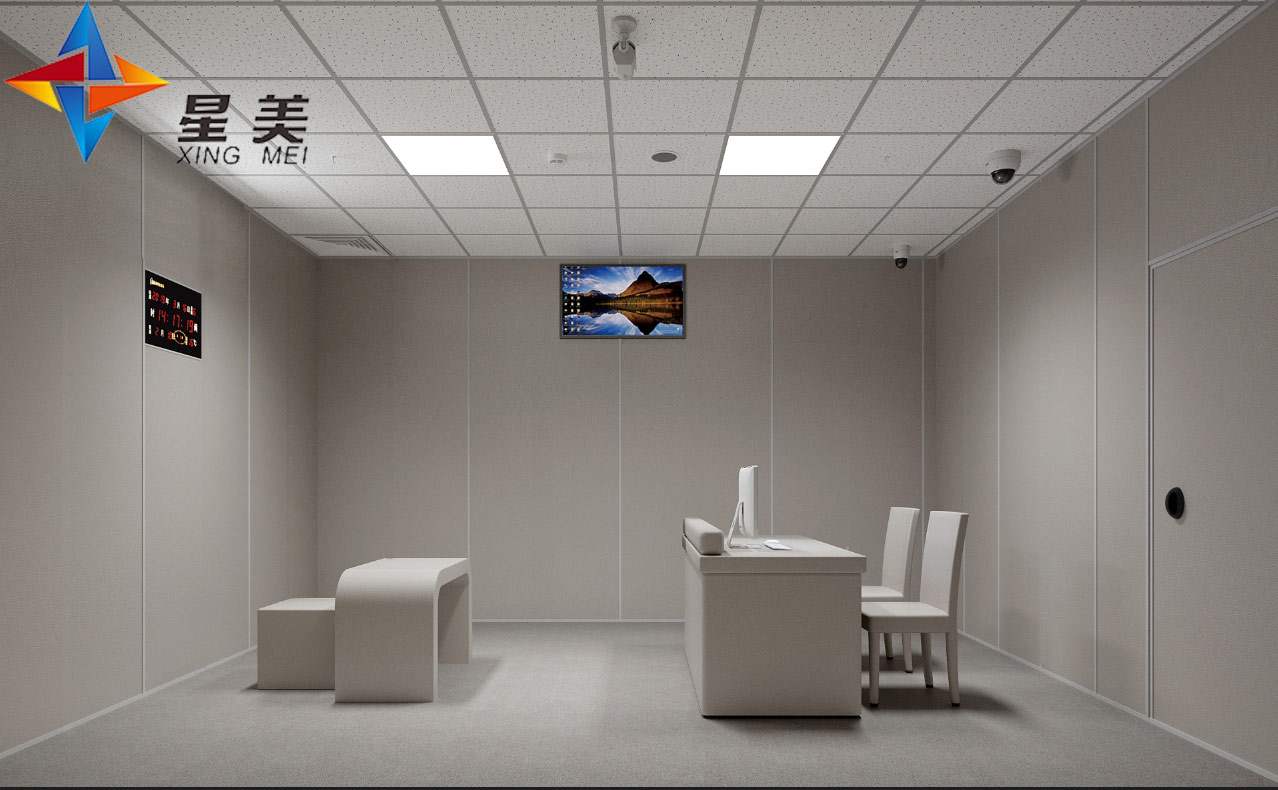 公安局執(zhí)法辦案中心墻面防撞軟包維護(hù)安全設(shè)計(jì)